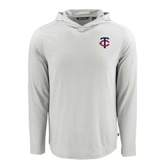 Minnesota Twins Cutter & Buck Coastline Epic Comfort Recycled Eco Hoodie Long Sleeve T-Shirt - MLB Hoodies