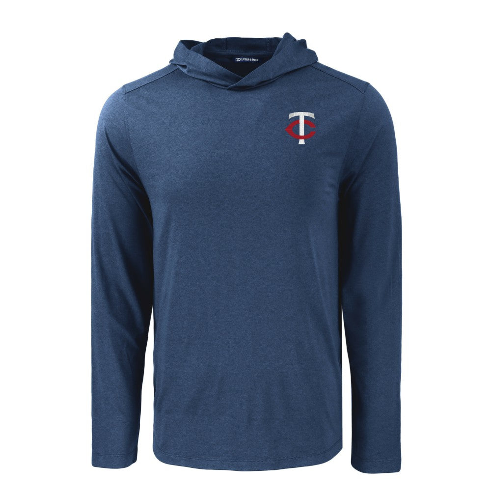 Minnesota Twins Cutter & Buck Coastline Epic Comfort Recycled Eco Hoodie Long Sleeve T-Shirt - MLB Hoodies
