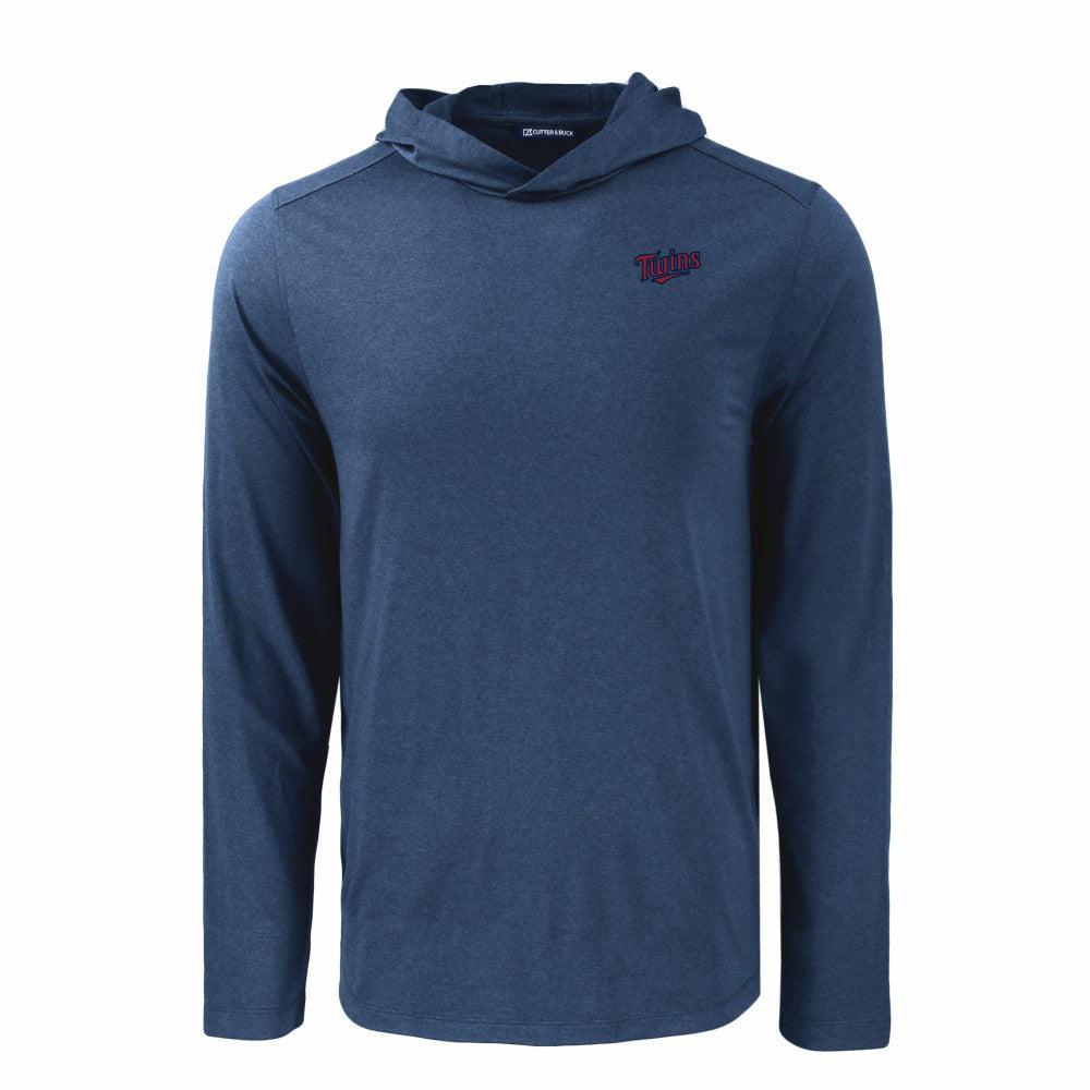Minnesota Twins Cutter & Buck Coastline Epic Comfort Recycled Eco Hoodie Long Sleeve T-Shirt - MLB Hoodies