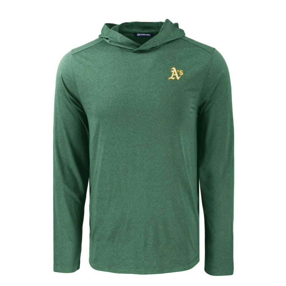 Athletics Cutter & Buck Coastline Epic Comfort Recycled Eco Hoodie Long Sleeve T-Shirt - MLB Hoodies