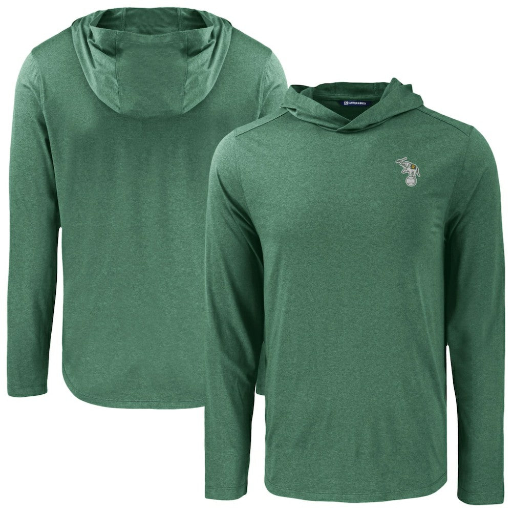 Athletics Cutter & Buck Coastline Epic Comfort Recycled Eco Hoodie Long Sleeve T-Shirt - MLB Hoodies