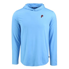 Philadelphia Phillies Cutter & Buck Coastline Epic Comfort Recycled Eco Hoodie Long Sleeve T-Shirt - MLB Hoodies