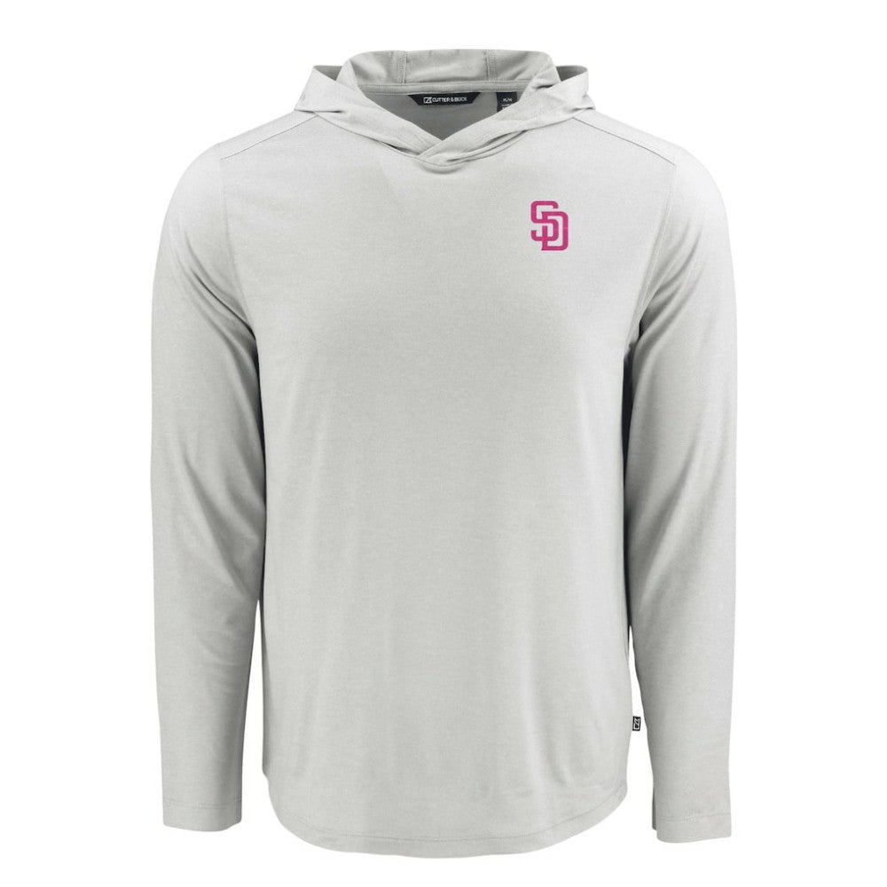 San Diego Padres Cutter & Buck Coastline Epic Comfort Recycled Eco Hoodie Long Sleeve T-Shirt - MLB Hoodies