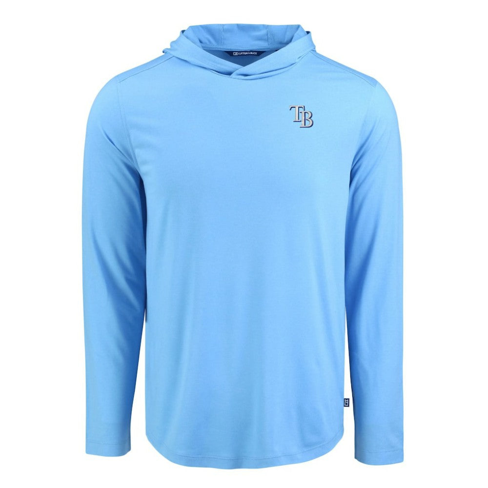 Tampa Bay Rays Cutter & Buck Coastline Epic Comfort Recycled Eco Hoodie Long Sleeve T-Shirt - MLB Hoodies