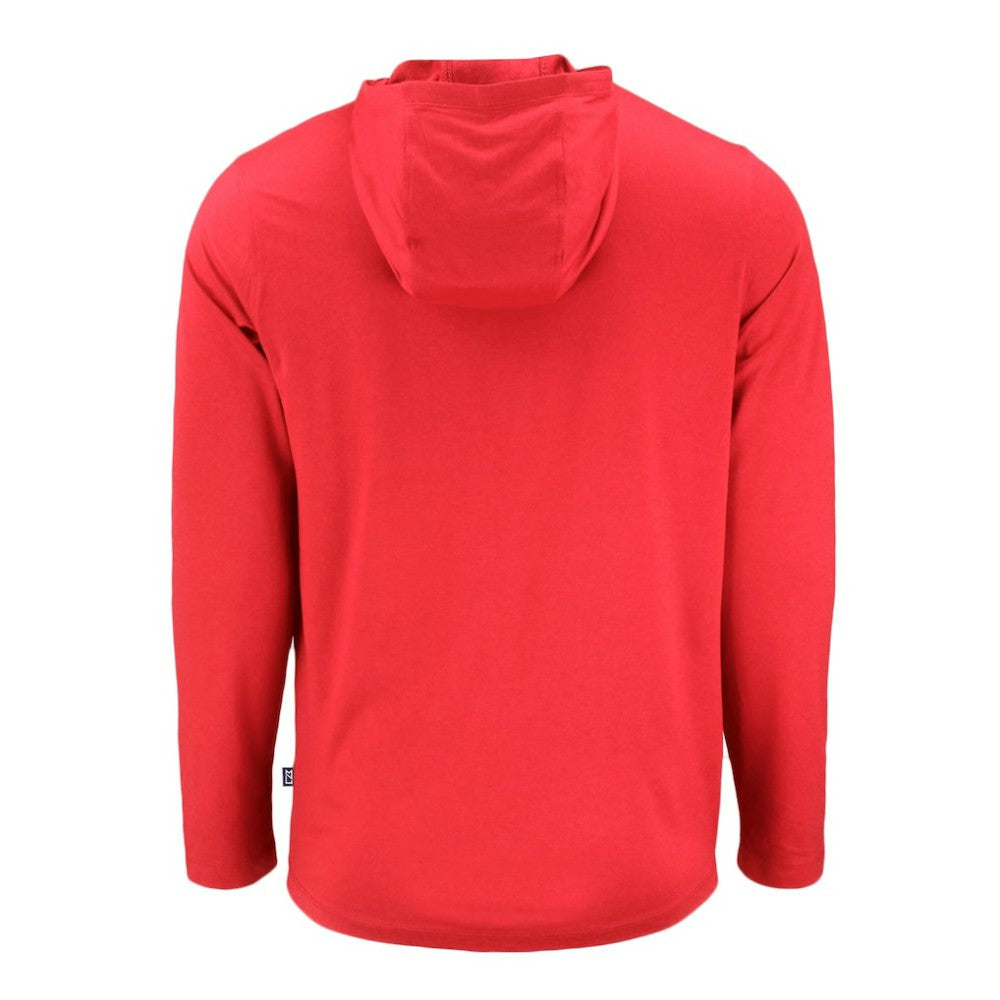 Texas Rangers Cutter & Buck Coastline Epic Comfort Recycled Eco Hoodie Long Sleeve T-Shirt - MLB Hoodies