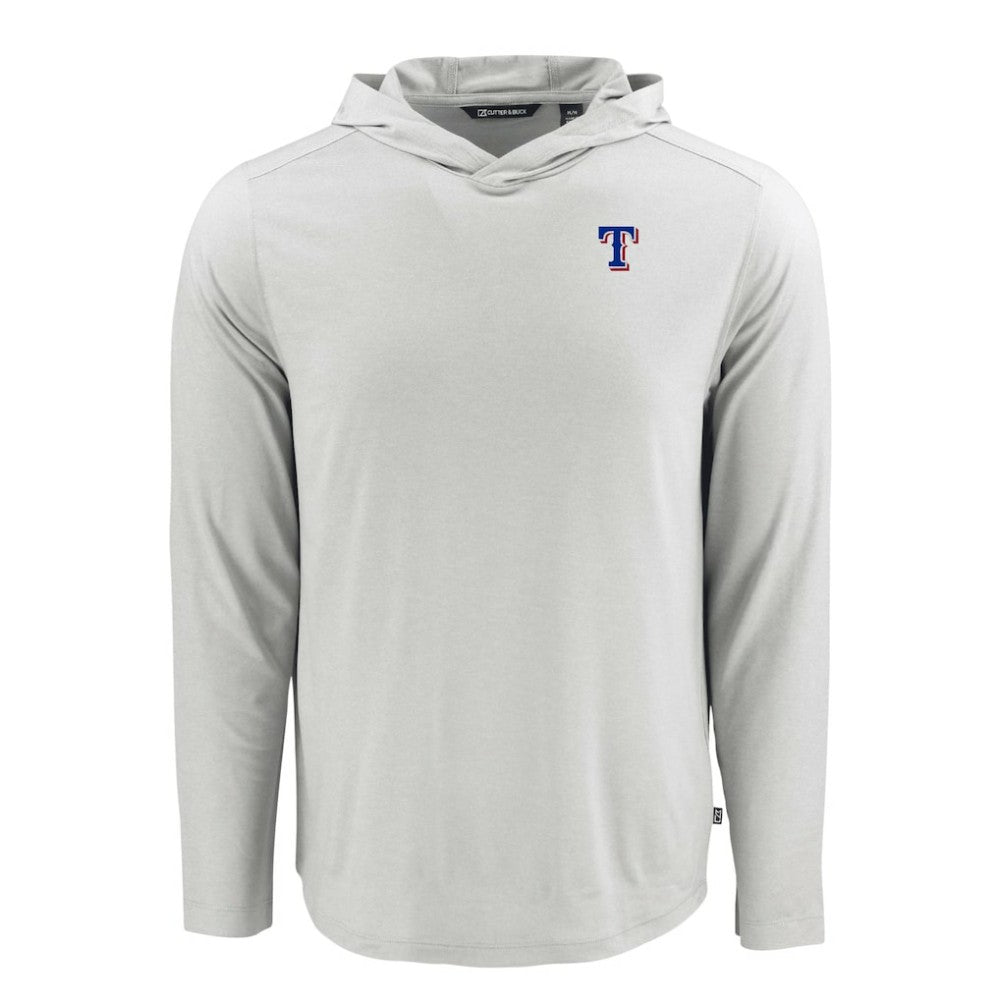 Texas Rangers Cutter & Buck Coastline Epic Comfort Recycled Eco Hoodie Long Sleeve T-Shirt - MLB Hoodies