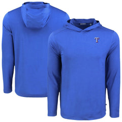 Texas Rangers Cutter & Buck Coastline Epic Comfort Recycled Eco Hoodie Long Sleeve T-Shirt - MLB Hoodies