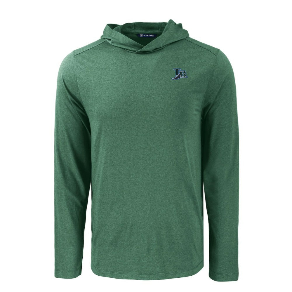 Tampa Bay Rays Cutter & Buck Coastline Epic Comfort Recycled Eco Hoodie Long Sleeve T-Shirt - MLB Hoodies