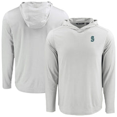Seattle Mariners Cutter & Buck Coastline Epic Comfort Recycled Eco Hoodie Long Sleeve T-Shirt - MLB Hoodies