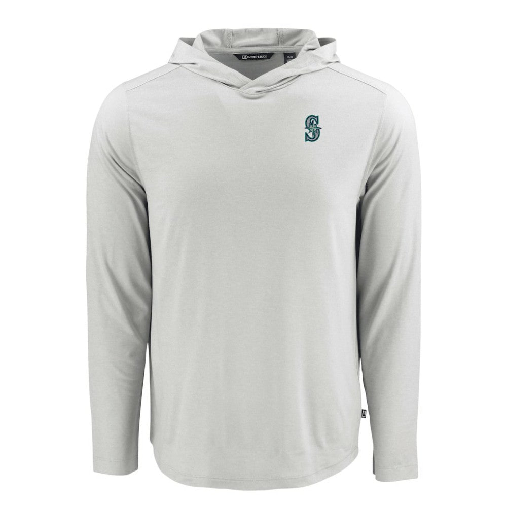 Seattle Mariners Cutter & Buck Coastline Epic Comfort Recycled Eco Hoodie Long Sleeve T-Shirt - MLB Hoodies