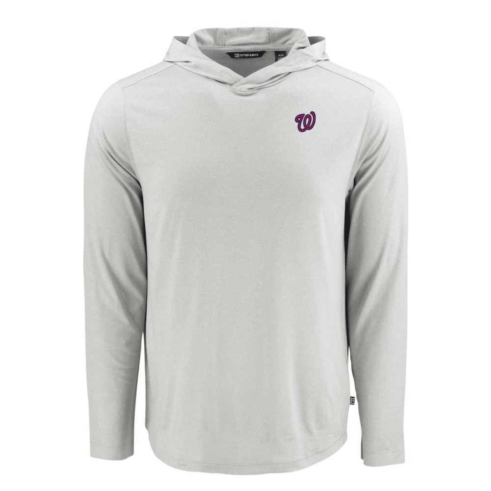Washington Nationals Cutter & Buck Coastline Epic Comfort Recycled Eco Hoodie Long Sleeve T-Shirt - MLB Hoodies