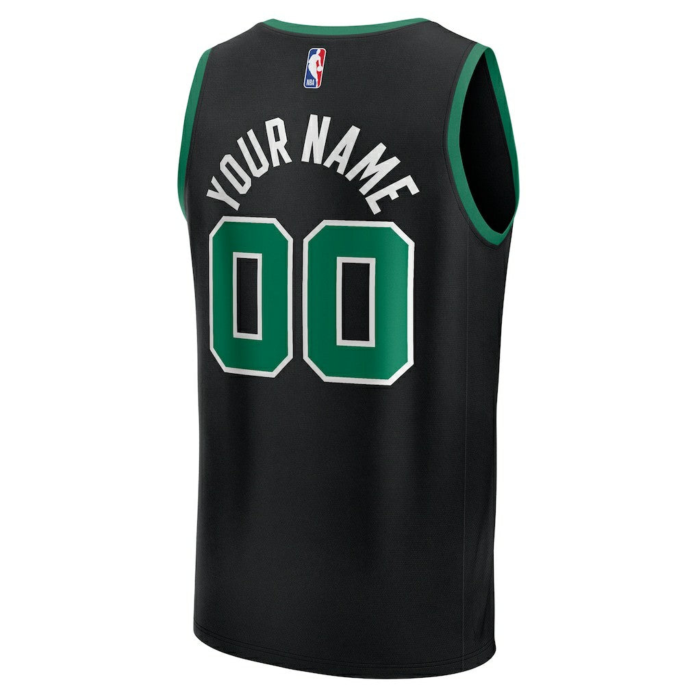 Black Boston Celtics Youth Fast Break Custom Replica Jersey | NBA