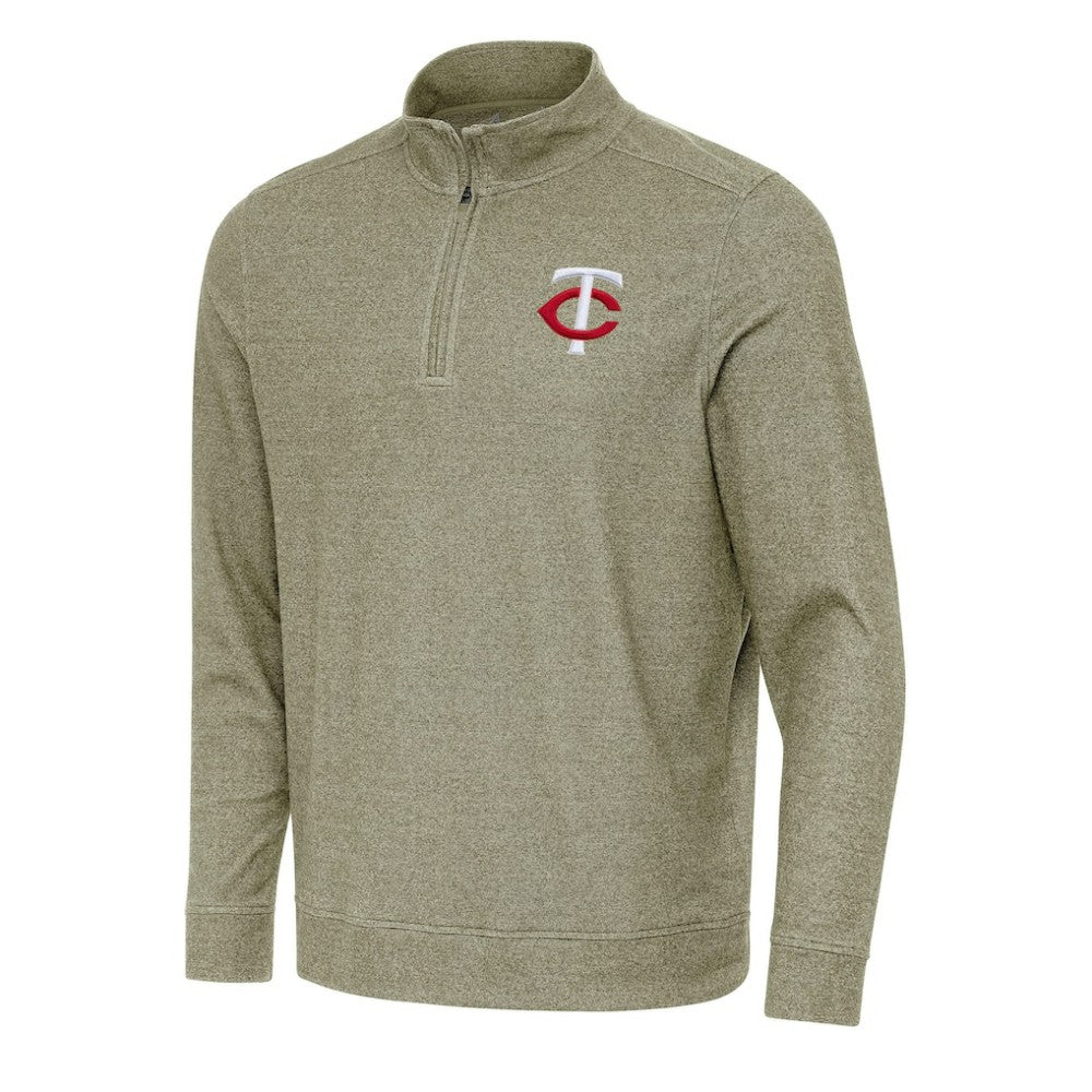 Minnesota Twins Antigua Subtle Quarter-Zip Sweatshirt - MLB Sweatshirts