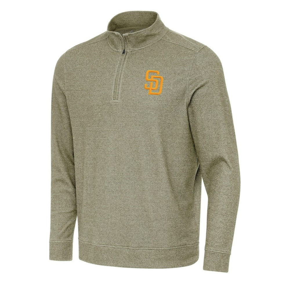 San Diego Padres Antigua Subtle Quarter-Zip Sweatshirt - MLB Sweatshirts