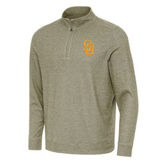 San Diego Padres Antigua Subtle Quarter-Zip Sweatshirt - MLB Sweatshirts