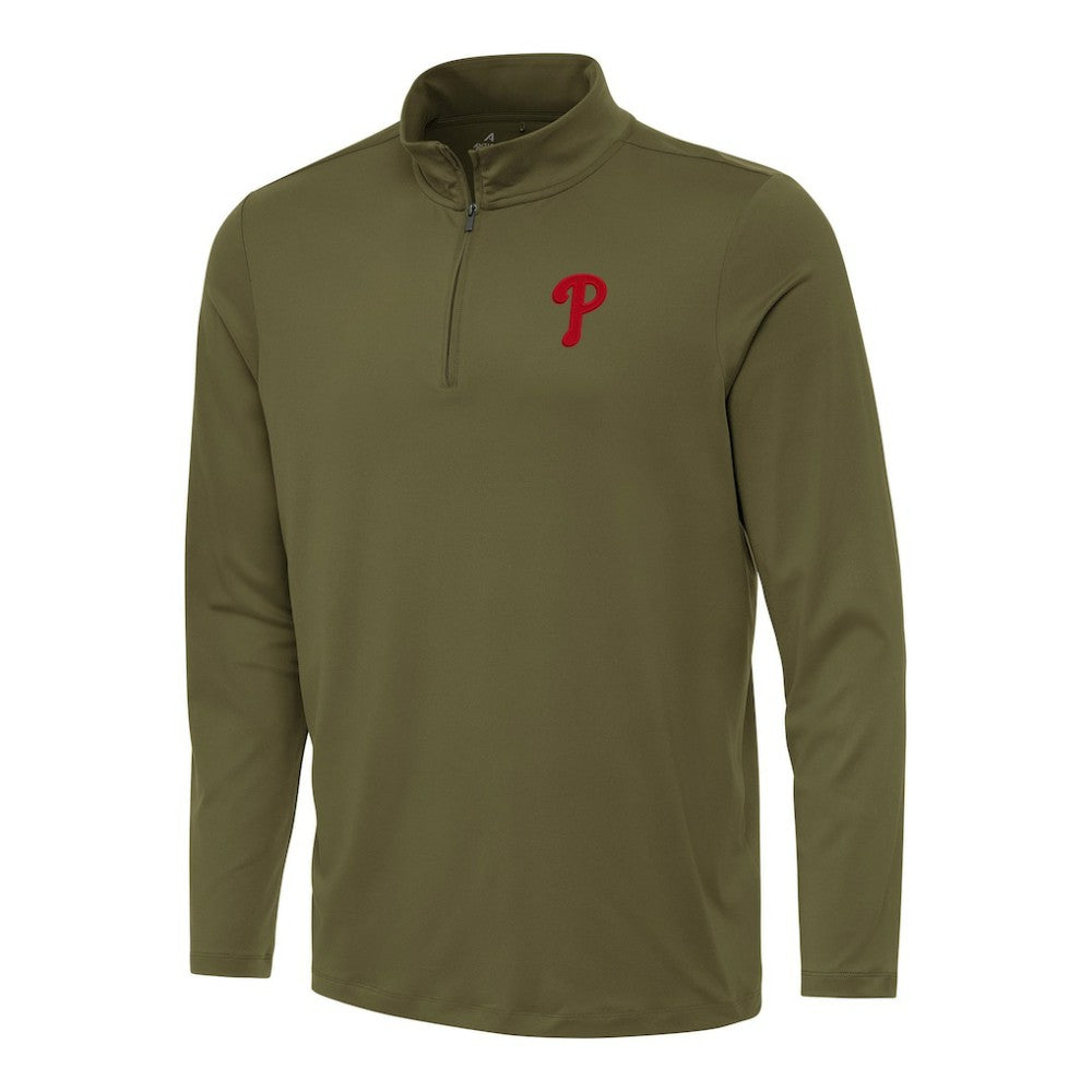 Philadelphia Phillies Antigua Reprocess Quarter-Zip Top - MLB Tops