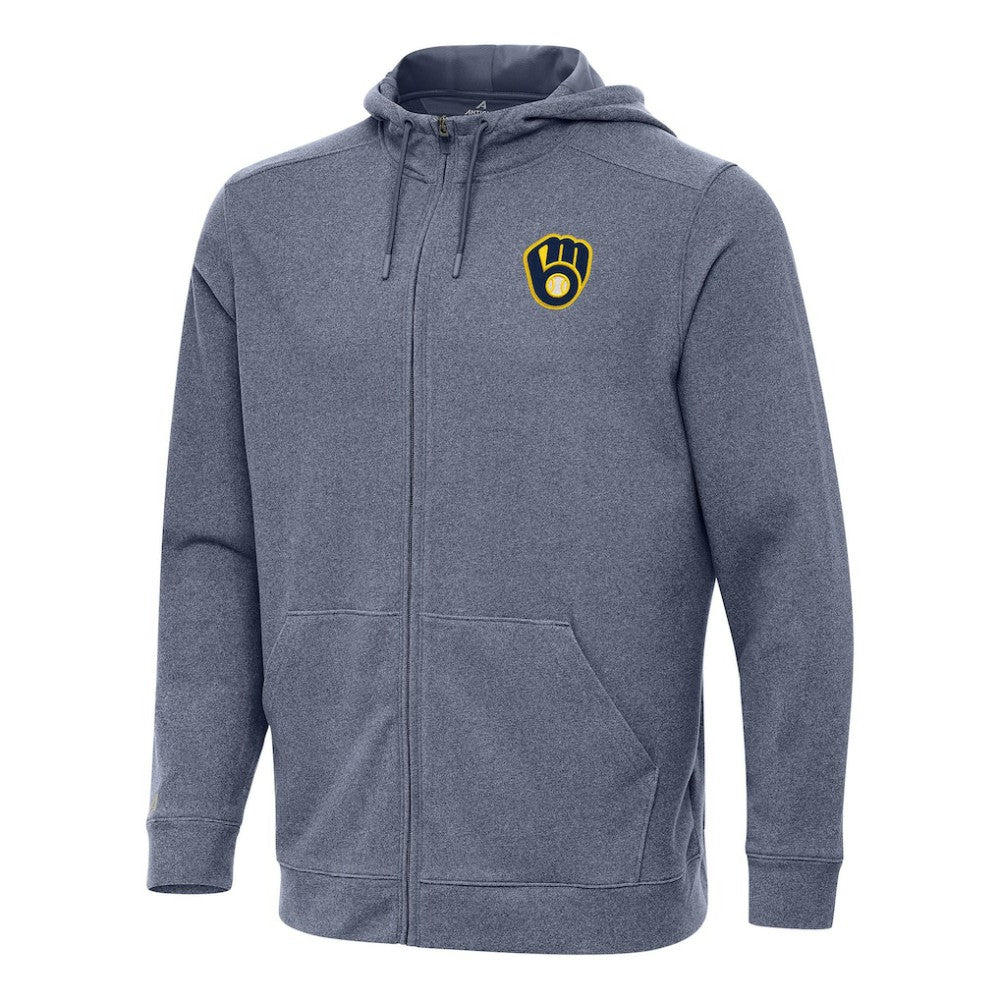 Milwaukee Brewers Antigua Effortless Full-Zip Hooded Jacket - MLB Jackets