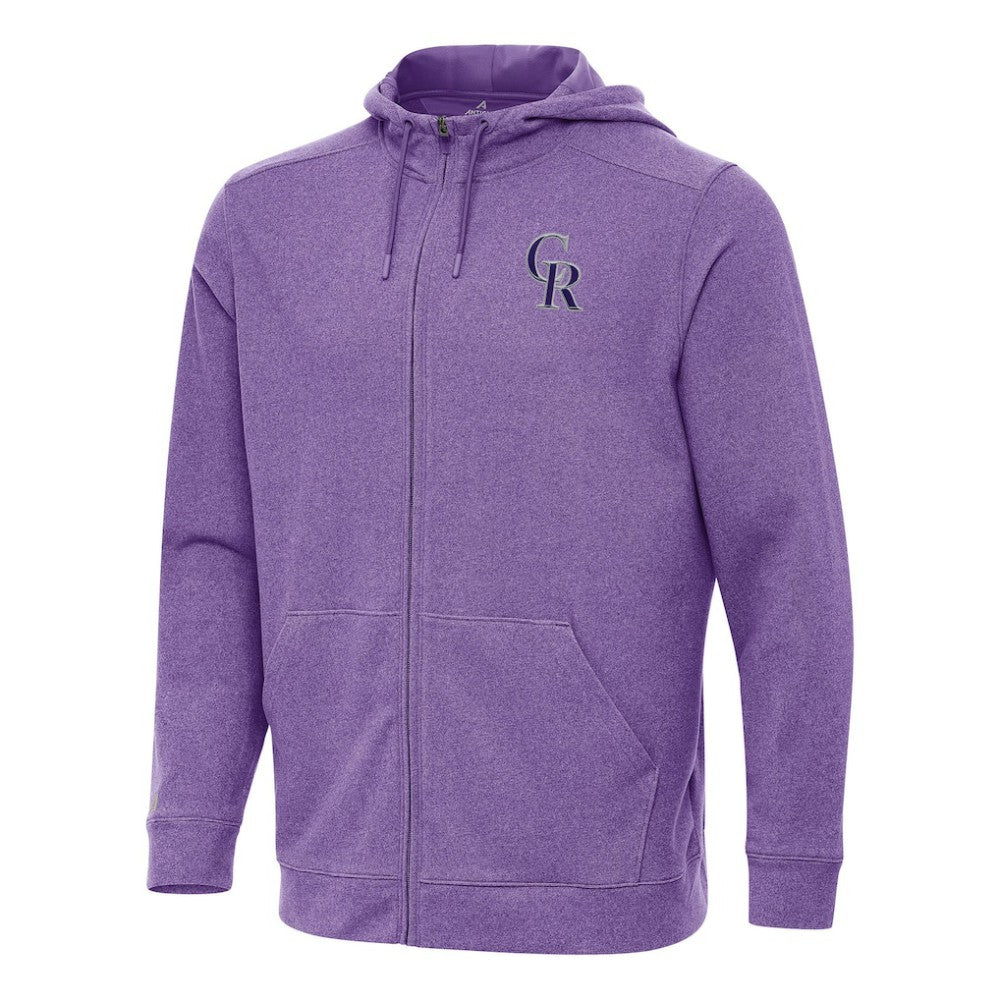 Colorado Rockies Antigua Effortless Full-Zip Hooded Jacket - MLB Jackets