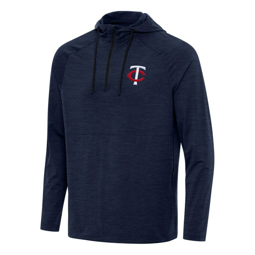 Minnesota Twins Antigua Spikes Quarter-Zip Pullover Hoodie - MLB Hoodies