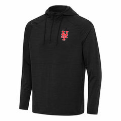 New York Mets Antigua Spikes Quarter-Zip Pullover Hoodie - MLB Hoodies