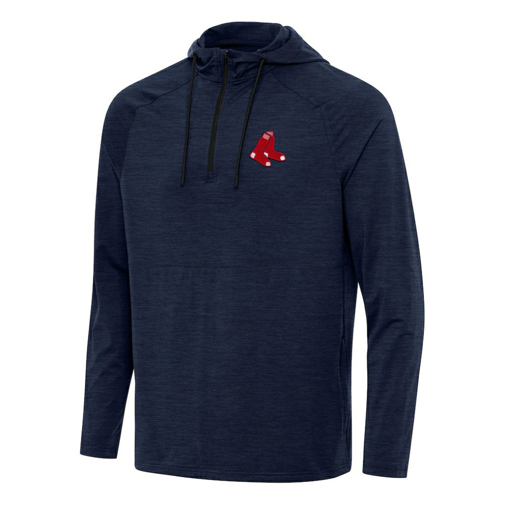 Boston Red Sox Antigua Spikes Quarter-Zip Pullover Hoodie - MLB Hoodies