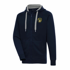 Milwaukee Brewers Antigua Big & Tall Victory Full-Zip Hoodie Jacket - MLB Jackets