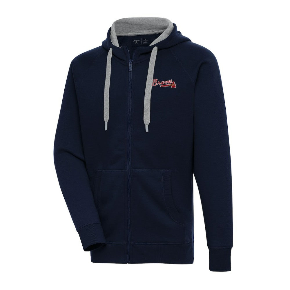 Atlanta Braves Antigua Big & Tall Victory Full-Zip Hoodie Jacket - MLB Jackets