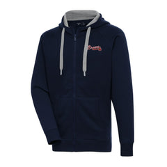 Atlanta Braves Antigua Big & Tall Victory Full-Zip Hoodie Jacket - MLB Jackets