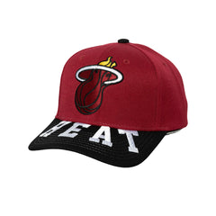 Red/Black Miami Heat Underarch Two-Tone Pro Crown Snapback Hat | NBA