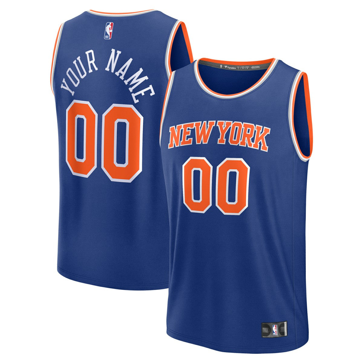 Blue New York Knicks Fast Break Custom Jersey | NBA