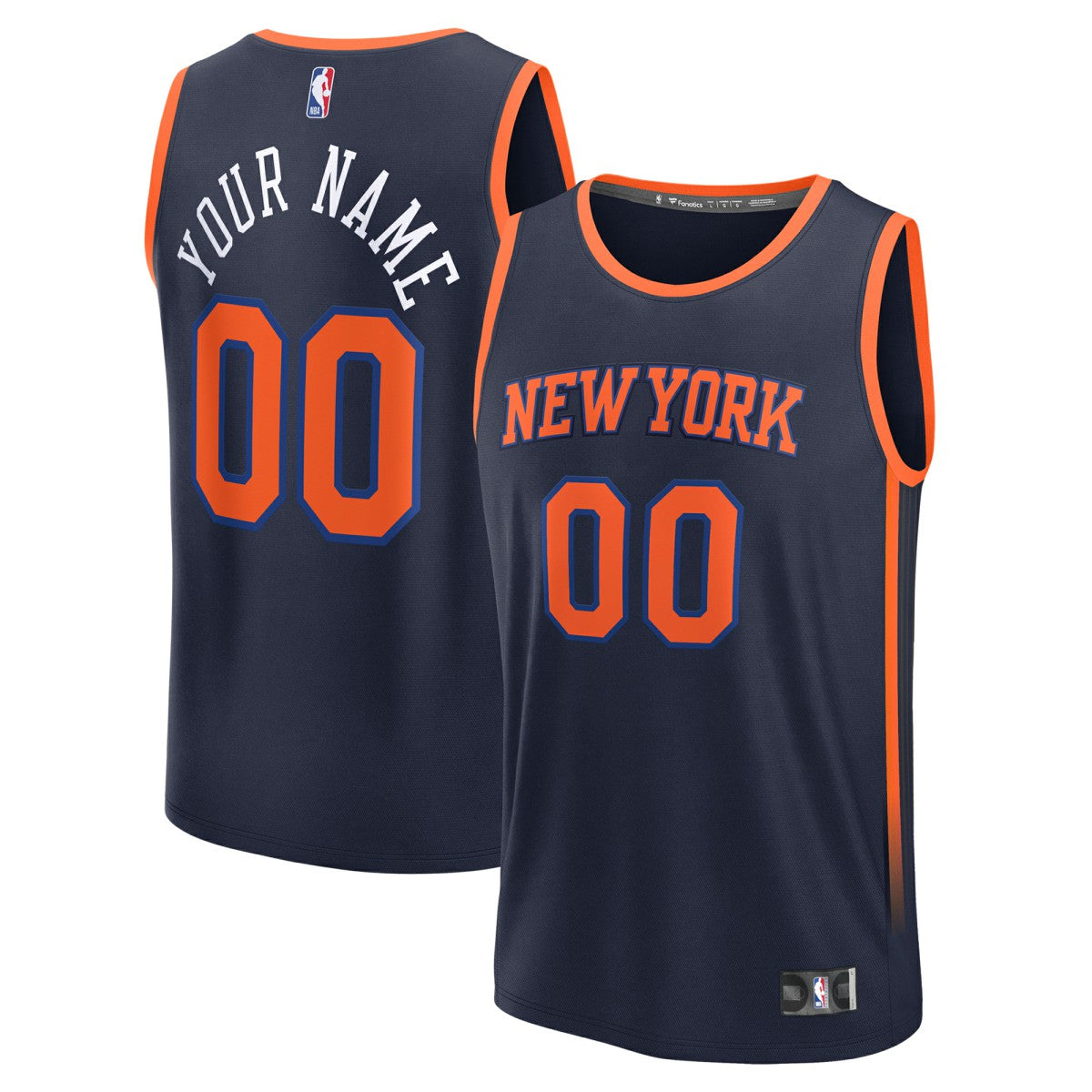 Navy New York Knicks Fast Break Custom Jersey | NBA