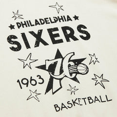 Cream Philadelphia 76ers Women's Hardwood Classics Pullover Sweatshirt | NBA