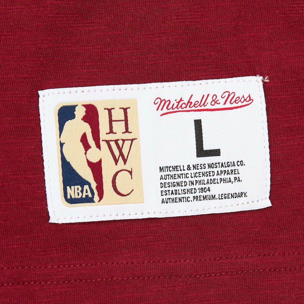 Wine Cleveland Cavaliers Hardwood Classics Felt Applique Slub T-Shirt sale | NBA