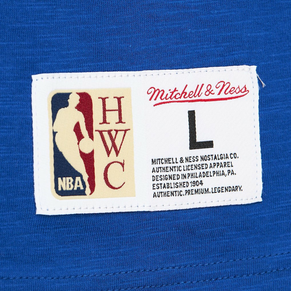 Royal Golden State Warriors Hardwood Classics Felt Applique Slub T-Shirt sale | NBA