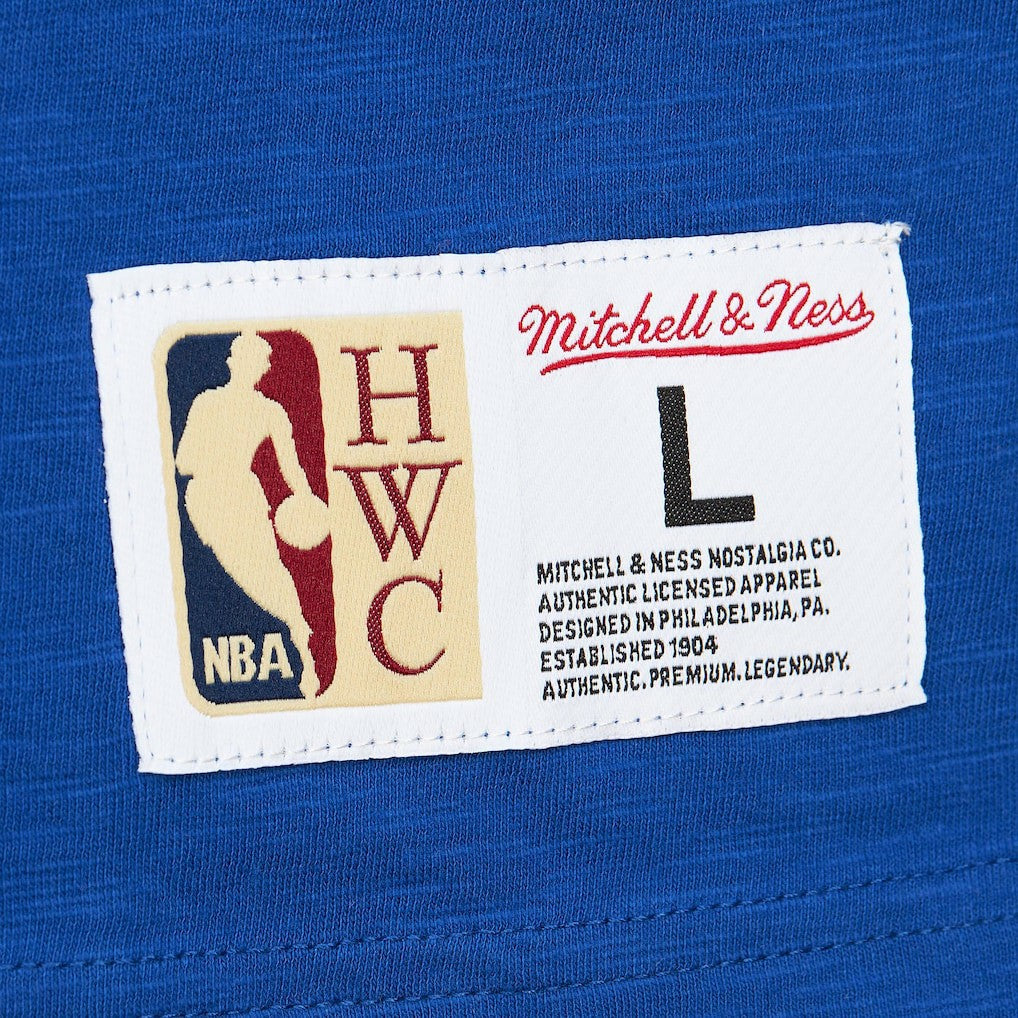 Blue Minnesota Timberwolves Hardwood Classics Felt Applique Slub T-Shirt | NBA