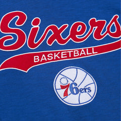 Royal Philadelphia 76ers Hardwood Classics Felt Applique Slub T-Shirt | NBA