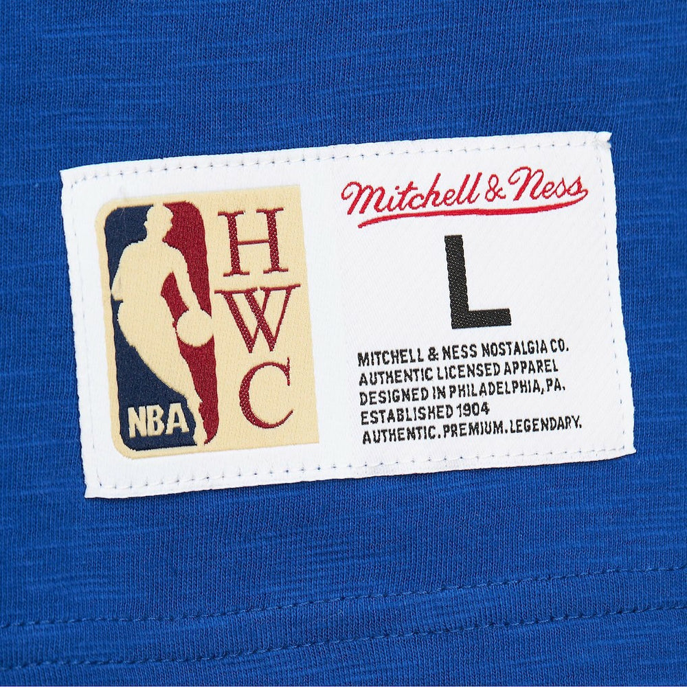 Royal Philadelphia 76ers Hardwood Classics Felt Applique Slub T-Shirt | NBA