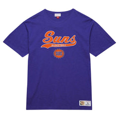 Purple Phoenix Suns Hardwood Classics Felt Applique Slub T-Shirt | NBA