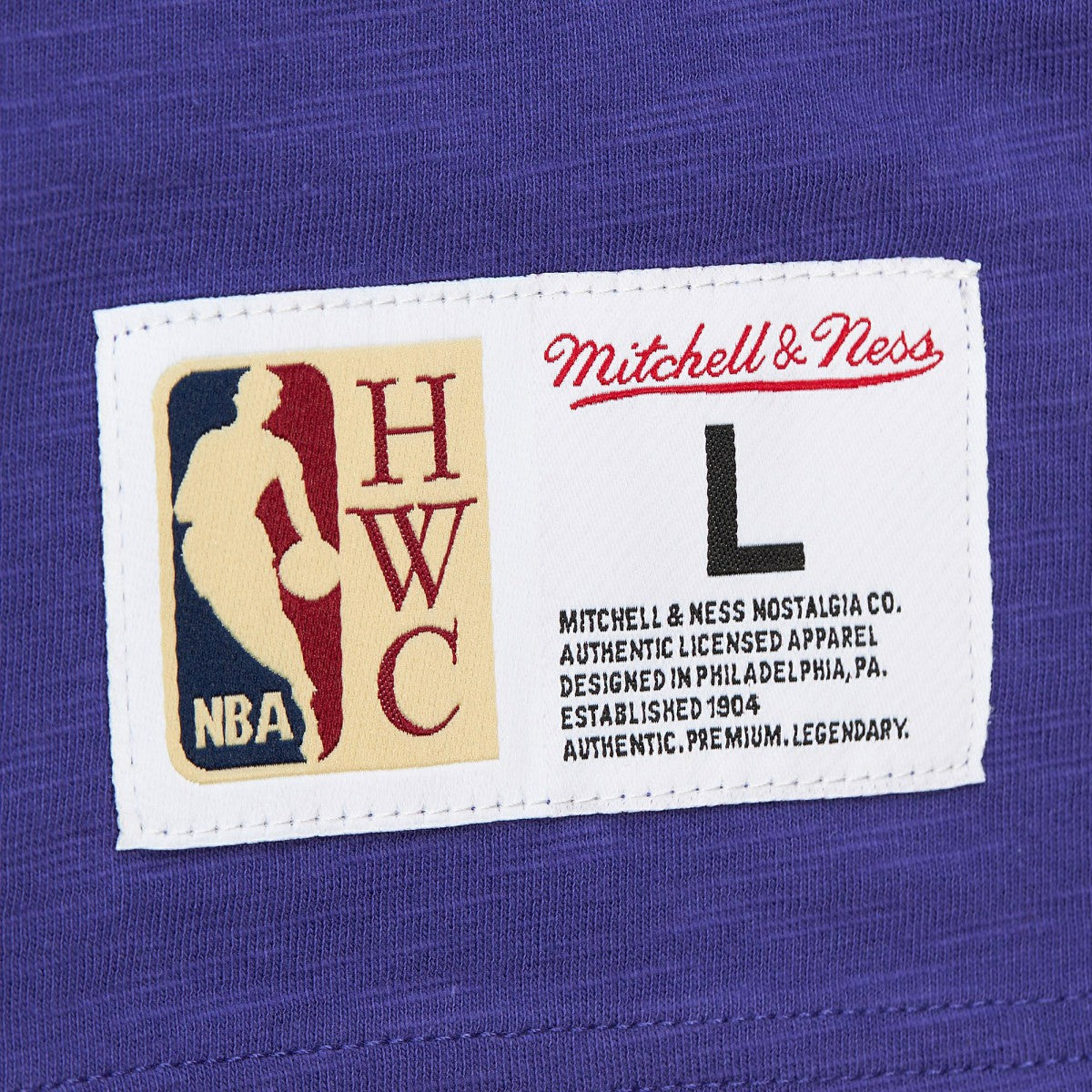 Purple Phoenix Suns Hardwood Classics Felt Applique Slub T-Shirt | NBA