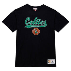 Black Boston Celtics Hardwood Classics Felt Applique Slub T-Shirt | NBA