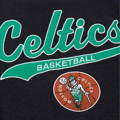 Black Boston Celtics Hardwood Classics Felt Applique Slub T-Shirt | NBA