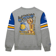 Heather Gray Golden State Warriors Hardwood Classics All Over 4.0 Pullover Sweatshirt sale | NBA