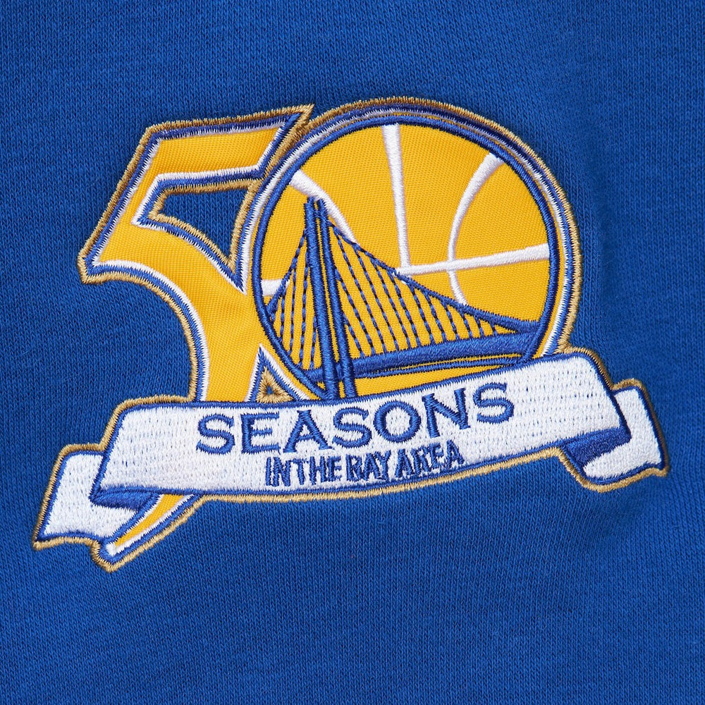 Heather Gray Golden State Warriors Hardwood Classics All Over 4.0 Pullover Sweatshirt sale | NBA
