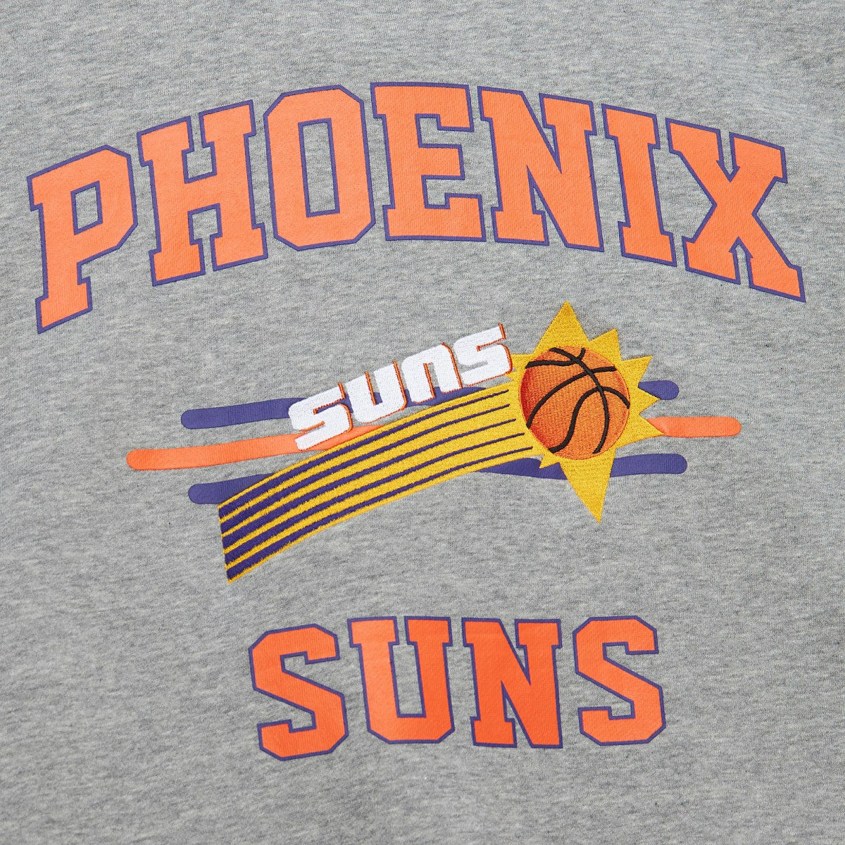 Heather Gray Phoenix Suns Hardwood Classics All Over 4.0 Pullover Sweatshirt | NBA