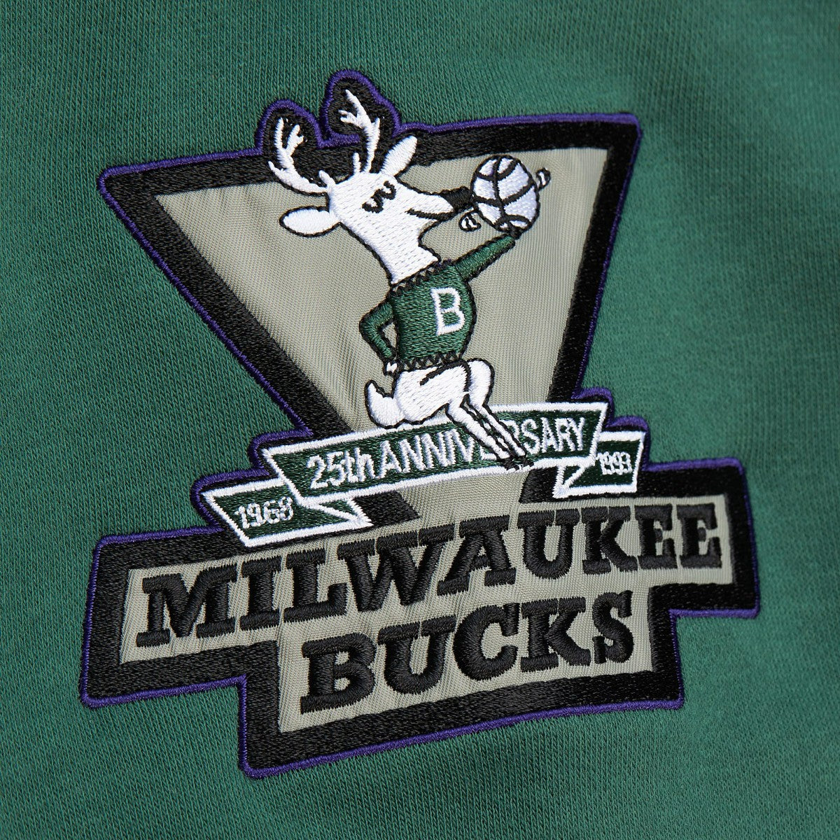 Heather Gray Milwaukee Bucks Hardwood Classics All Over 4.0 Pullover Sweatshirt | NBA