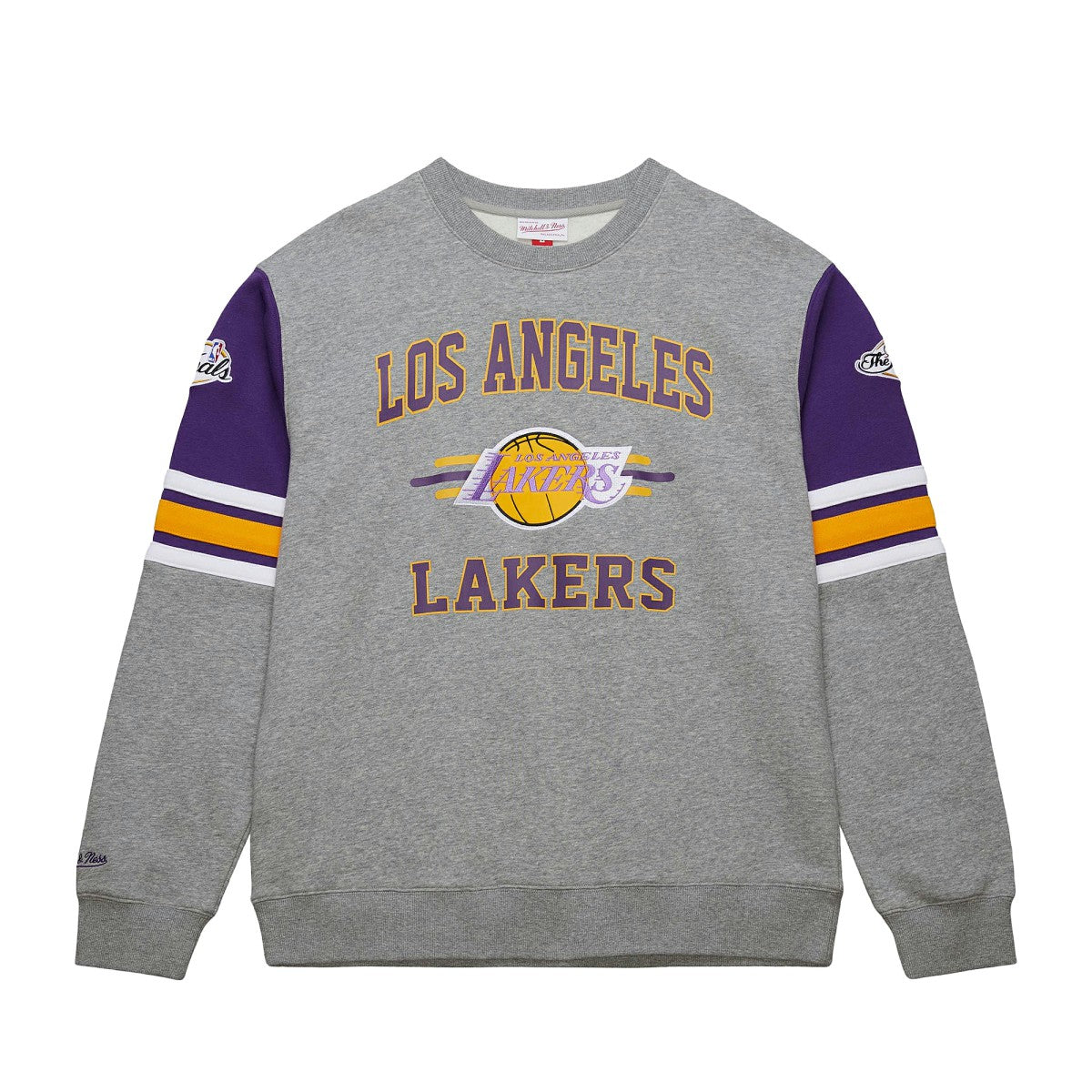 Heather Gray Los Angeles Lakers Hardwood Classics All Over 4.0 Pullover Sweatshirt | NBA