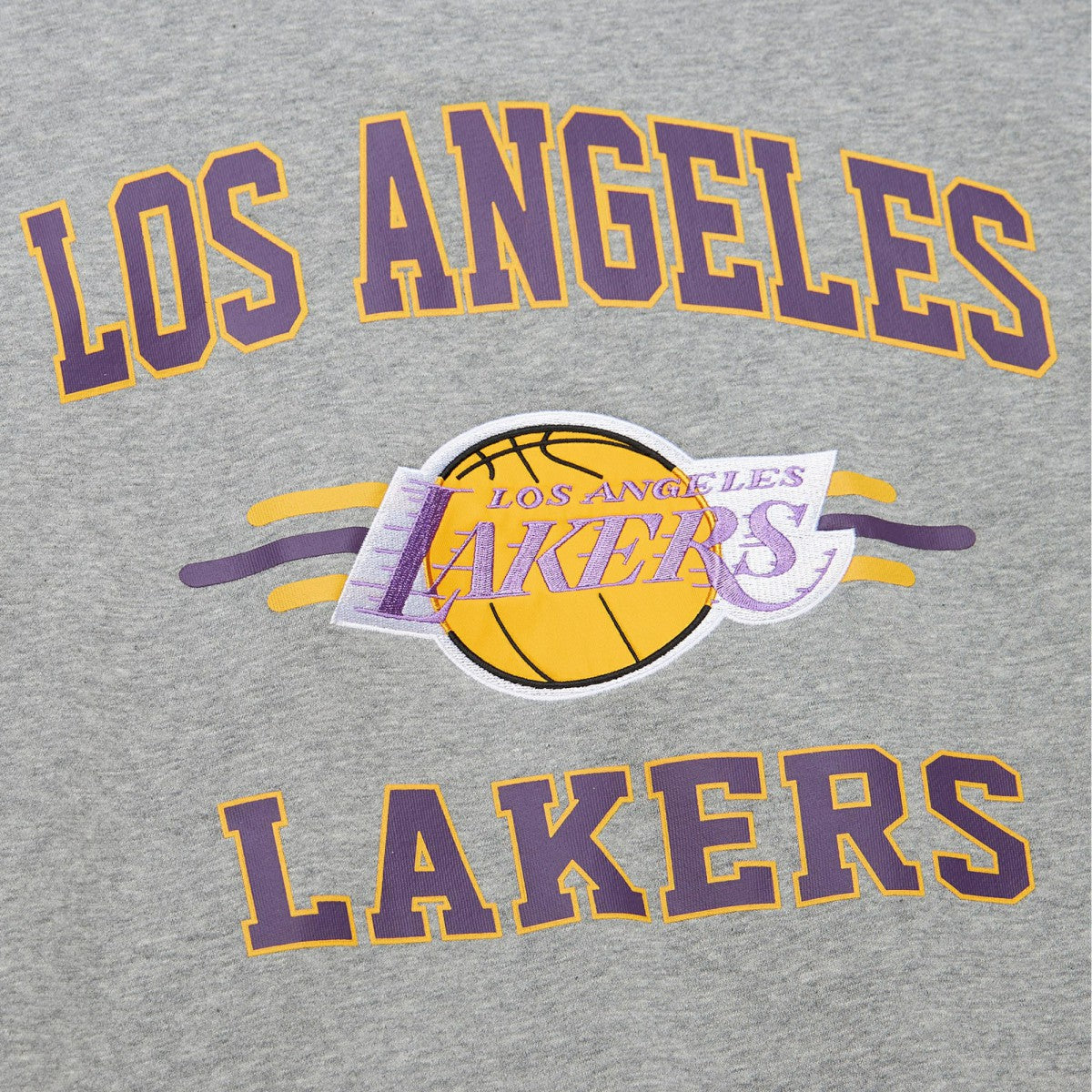 Heather Gray Los Angeles Lakers Hardwood Classics All Over 4.0 Pullover Sweatshirt | NBA
