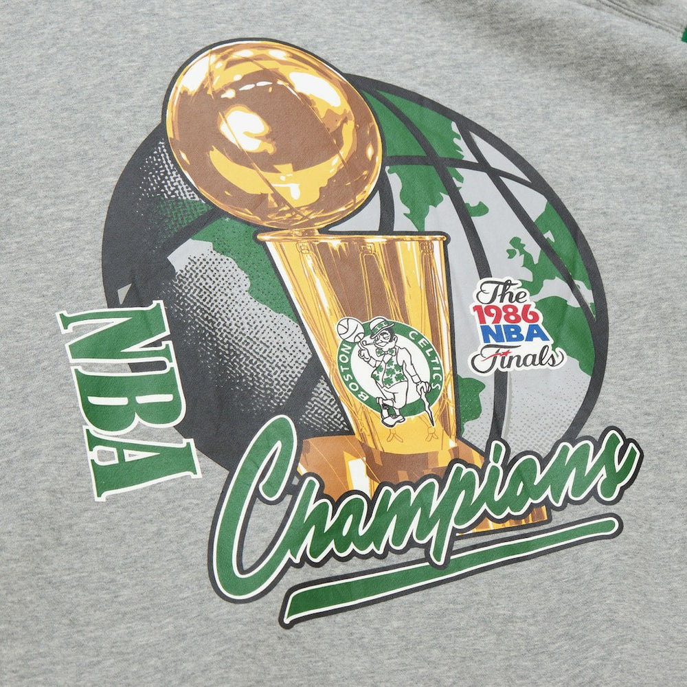 Heather Gray Boston Celtics Hardwood Classics All Over 4.0 Pullover Sweatshirt | NBA