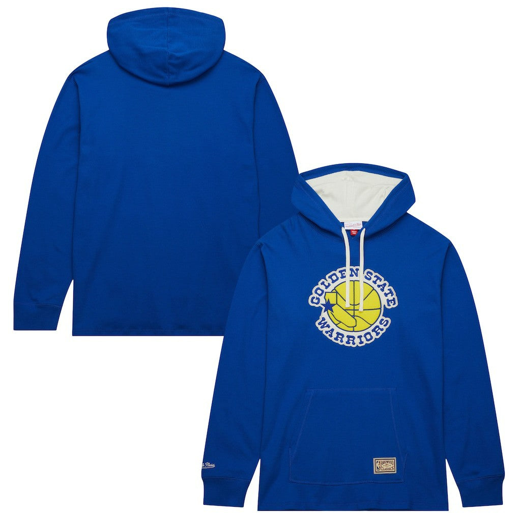 Royal Golden State Warriors Hardwood Classics Lightweight Thermal Pullover Hoodie sale | NBA
