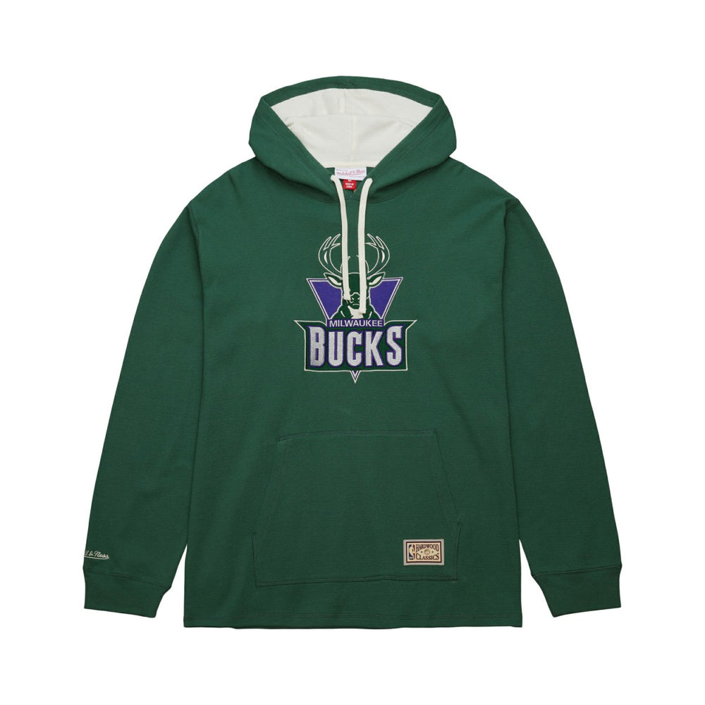 Green Milwaukee Bucks Hardwood Classics Lightweight Thermal Pullover Hoodie | NBA